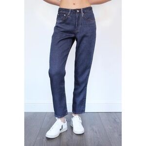 Rag & Bone Rosa Miramar Liquid Straight-Leg Pants Sweatpant Jeans Dark Wash 24